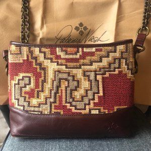 Patricia Nash Red Tapestry Crossbody Purse Red